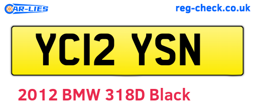 YC12YSN are the vehicle registration plates.
