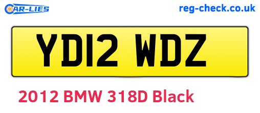 YD12WDZ are the vehicle registration plates.