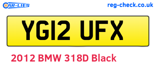 YG12UFX are the vehicle registration plates.