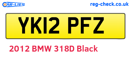 YK12PFZ are the vehicle registration plates.