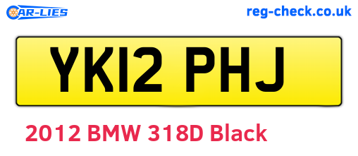 YK12PHJ are the vehicle registration plates.