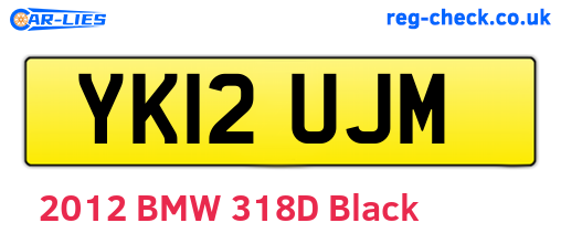 YK12UJM are the vehicle registration plates.