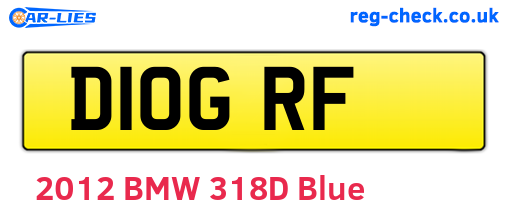 D10GRF are the vehicle registration plates.