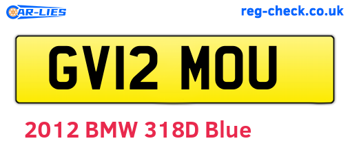 GV12MOU are the vehicle registration plates.