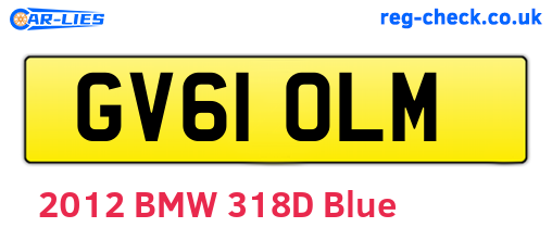 GV61OLM are the vehicle registration plates.
