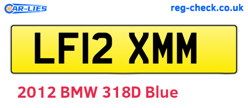 LF12XMM are the vehicle registration plates.