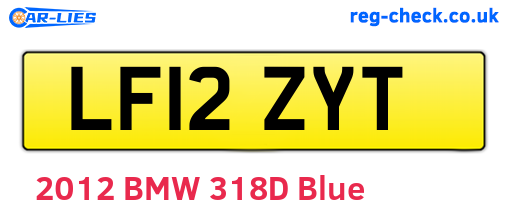 LF12ZYT are the vehicle registration plates.