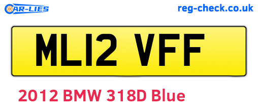 ML12VFF are the vehicle registration plates.