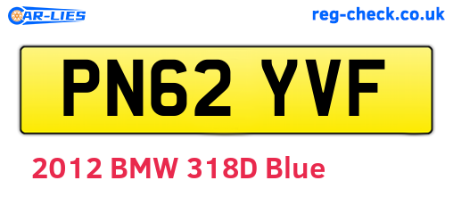 PN62YVF are the vehicle registration plates.