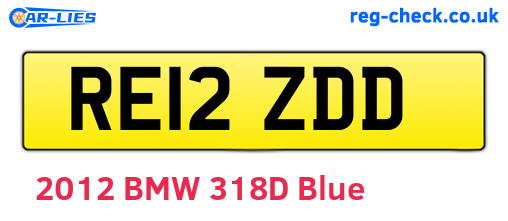 RE12ZDD are the vehicle registration plates.