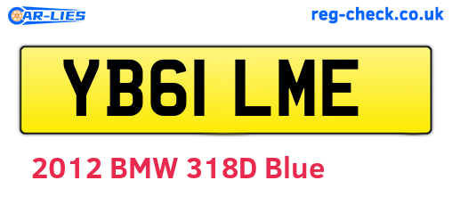 YB61LME are the vehicle registration plates.