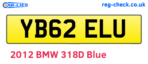 YB62ELU are the vehicle registration plates.