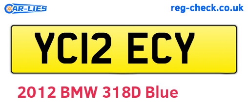 YC12ECY are the vehicle registration plates.