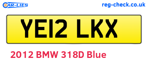 YE12LKX are the vehicle registration plates.