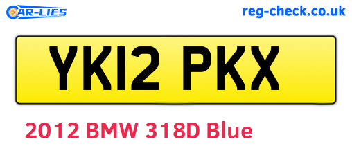 YK12PKX are the vehicle registration plates.