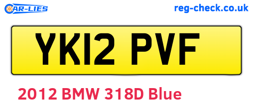 YK12PVF are the vehicle registration plates.