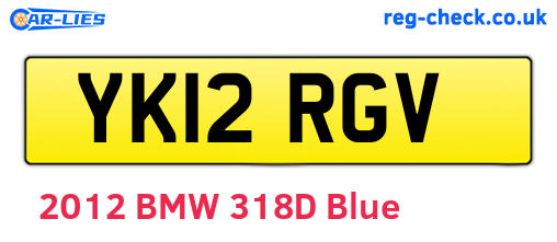 YK12RGV are the vehicle registration plates.