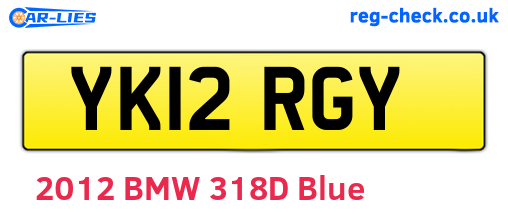 YK12RGY are the vehicle registration plates.