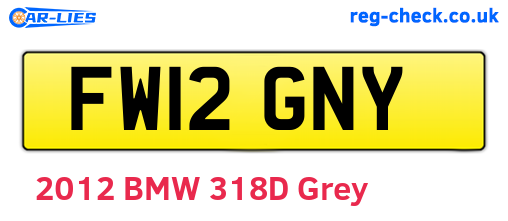 FW12GNY are the vehicle registration plates.
