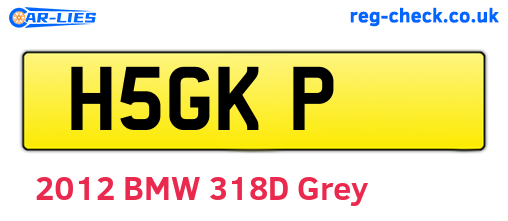 H5GKP are the vehicle registration plates.