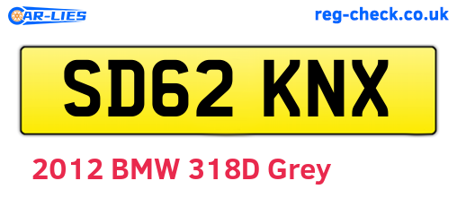 SD62KNX are the vehicle registration plates.