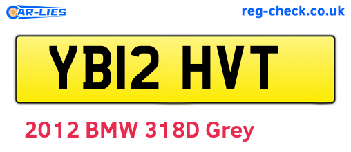 YB12HVT are the vehicle registration plates.