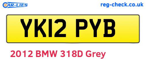 YK12PYB are the vehicle registration plates.