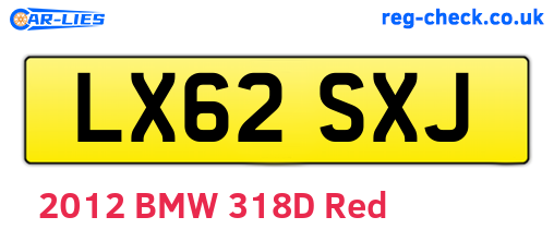 LX62SXJ are the vehicle registration plates.
