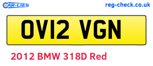 OV12VGN are the vehicle registration plates.