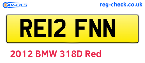 RE12FNN are the vehicle registration plates.
