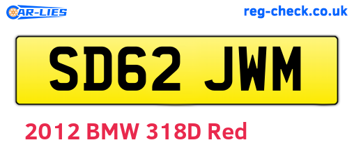 SD62JWM are the vehicle registration plates.