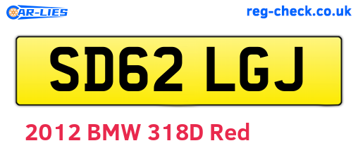 SD62LGJ are the vehicle registration plates.