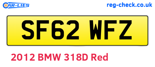 SF62WFZ are the vehicle registration plates.