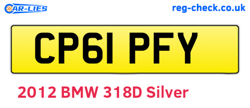 CP61PFY are the vehicle registration plates.
