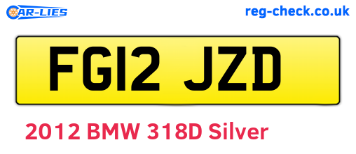 FG12JZD are the vehicle registration plates.