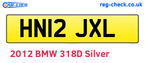 HN12JXL are the vehicle registration plates.