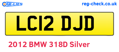 LC12DJD are the vehicle registration plates.