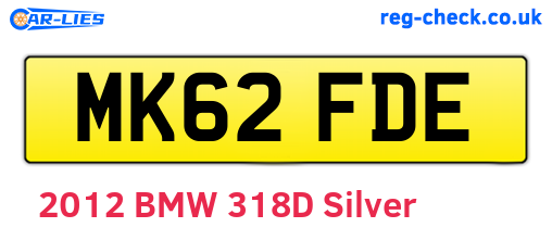 MK62FDE are the vehicle registration plates.