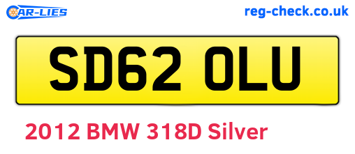 SD62OLU are the vehicle registration plates.