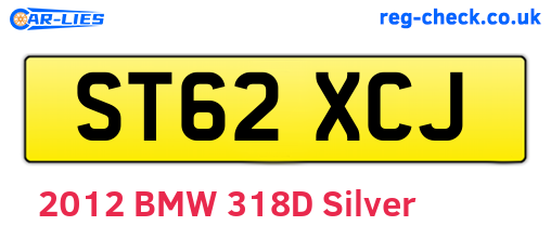 ST62XCJ are the vehicle registration plates.