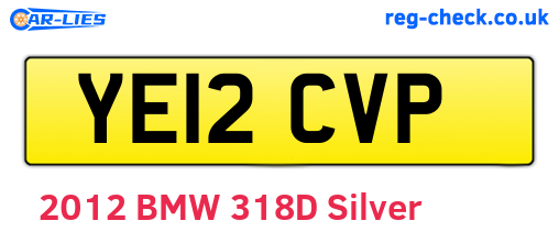 YE12CVP are the vehicle registration plates.