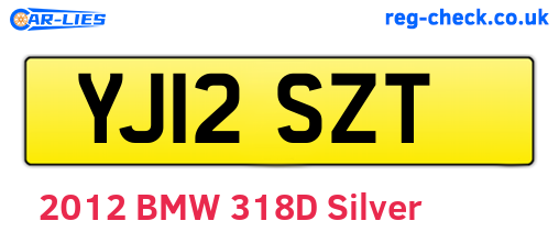 YJ12SZT are the vehicle registration plates.