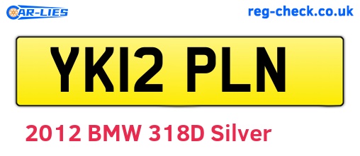 YK12PLN are the vehicle registration plates.
