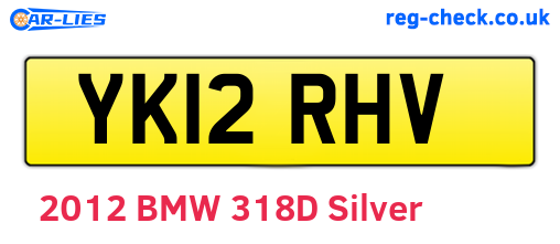 YK12RHV are the vehicle registration plates.