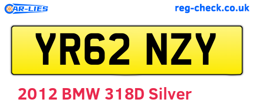 YR62NZY are the vehicle registration plates.