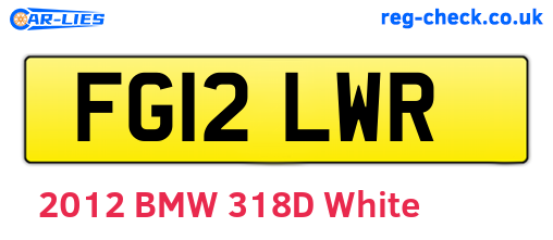 FG12LWR are the vehicle registration plates.
