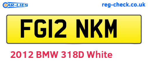 FG12NKM are the vehicle registration plates.