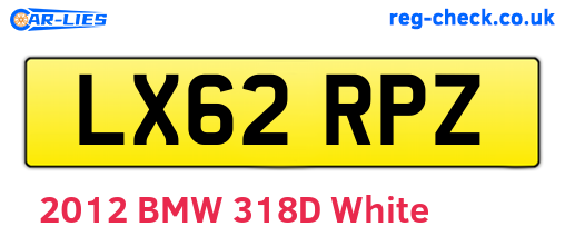 LX62RPZ are the vehicle registration plates.