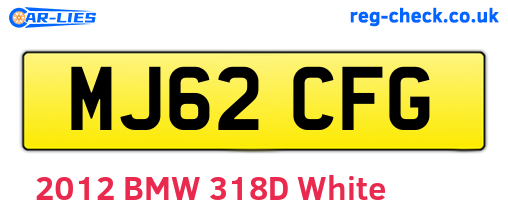 MJ62CFG are the vehicle registration plates.