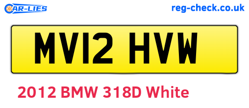 MV12HVW are the vehicle registration plates.